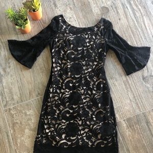 Black lace dress